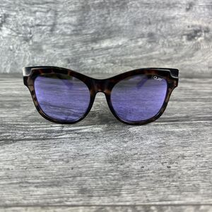 QUAY Australia "It’s My Way Gold" Oversized Black Cat Eye Sunglasses